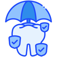 Dental Insurance Blue Color Icon