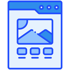 Landing Page Blue color icon