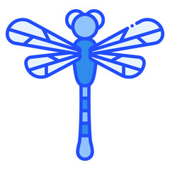 Dragon fly Blue Icon