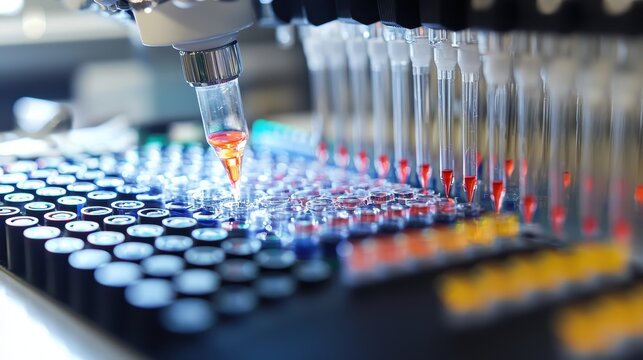 Scientists Analyzing Data for Biomarker Discovery in Personalized Medicine Laboratory Setting