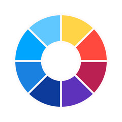 Obraz premium color wheel | color wheel icons | vector icons | illustration | color theory