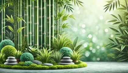 green bamboo forest