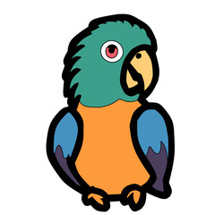 Colorful parrot illustration