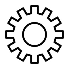 Settings Vector Line Icon Design
