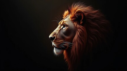 Fototapeta premium Surreal Geometric Lion Face