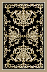 background with ornament Digital Border illustration, manually illustrated for textile print design