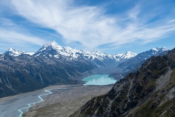 Fototapeta premium Mount Cook and Lake Pukaki in New Zealand