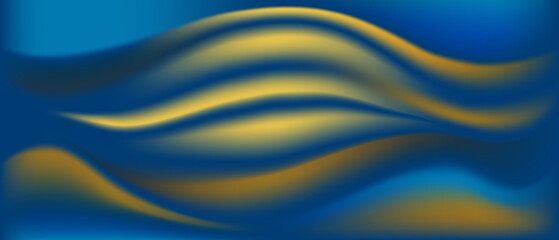Blue and yellow background with blurred lines, blurred texture for Christmas card. New Year mood in wallpaper and cover.