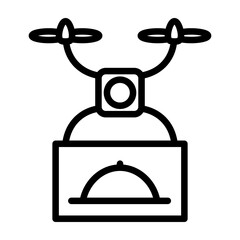 Smart Delivery Vector Line Icon Design