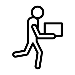 Courier Vector Line Icon Design