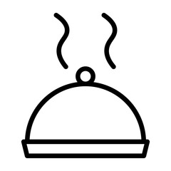 Food Tray Vector Line Icon Design