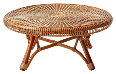 PNG Round wicker coffee table