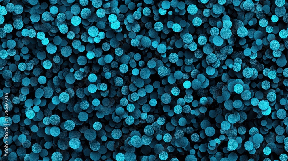 Poster teal circle pattern dark background seamless texture abstract design graphic resource