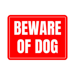 Beware of dog symbol icon
