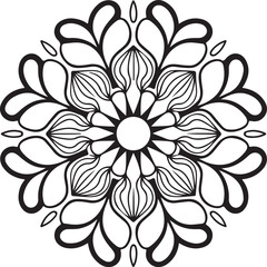 Stylized Mandala Silhouettes for Digital Products