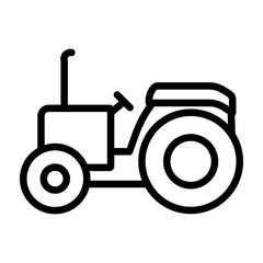 Tractor Vector Line Icon Design