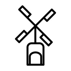 Windmill Vector Line Icon Design