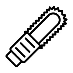 Chain Saw Vector Line Icon Design