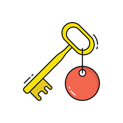 Room Key vector icon
