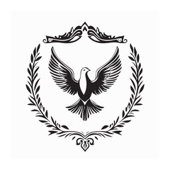 Fototapeta premium A dove with an olive branch is symbol peace Vector Image isolated on white background.