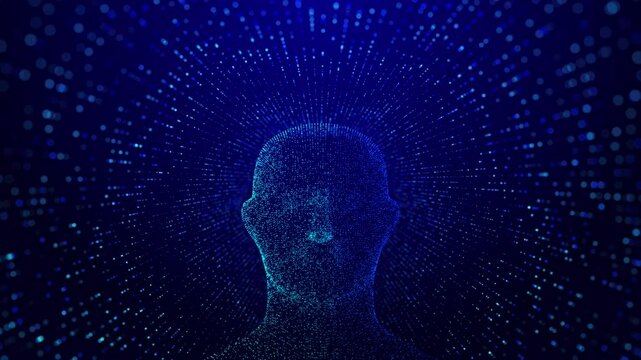 3D Hi-tech digital technology futuristic science blue background, cyber security science progress Innovation Ai big data, internet network connection hologram circuit events conferences, cutting edge