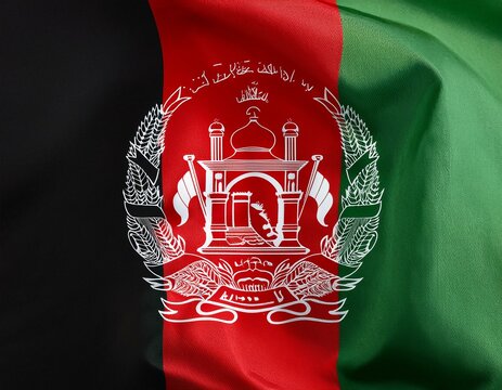 Waving flag of Afghanistan in white background. Afghanistan flag for independence day. 