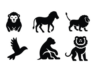 set of animals silhouettes