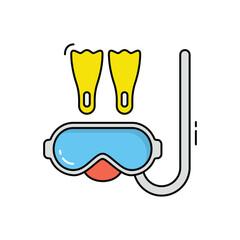 Diving vector icon