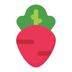 radish icon flat style