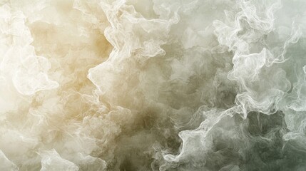 Abstract Beige And Green Swirling Cloud Formation