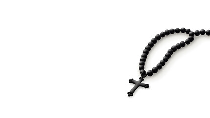 Fototapeta premium A basic vector of a Christian prayer bead (rosary), representing prayer in Christianity. Christian rosary symbol.