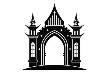 Fototapeta premium silhouette of the gate