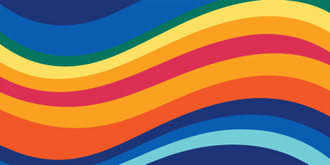 Obraz premium Colorful abstract background featuring dynamic, flowing shapes and vibrant colors, creating a visually appealing design with a sense of movement and energy