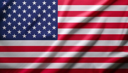 Fototapeta premium A close up of the US flag waving in the wind for Memorial Day or 4th of July