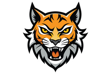 tiger head vector vector illustration on white background