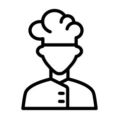 Chef Vector Line Icon Design