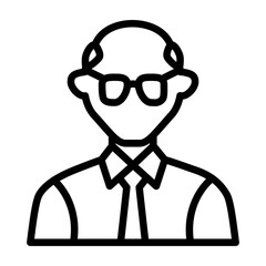 Professor Vector Line Icon Design