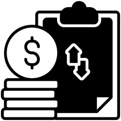 Cash Flow Black Fill Icon