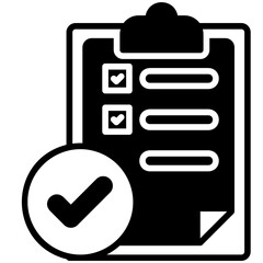 checklist Black Fill Icon