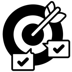 Goal Black Fill Icon