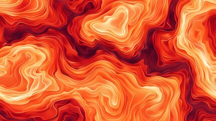 Abstract fiery orange and red swirling pattern.