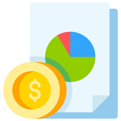 business report Flat Color Icon