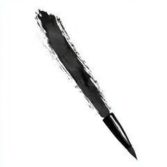Black watercolor brush isolated on white background
