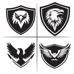 Obraz premium eagle with wings silhouette