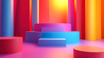 Elegant abstract background with basic geometric shapes and minimalist style