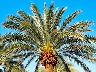 palm tree with sky