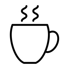 Coffee Mug Vector Line Icon Design