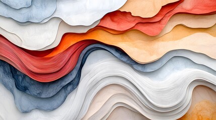 Abstract layered paper wave background.