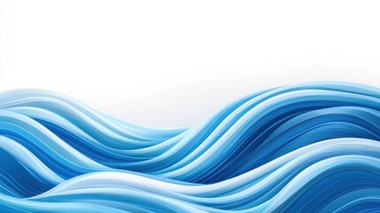 Obraz premium A serene abstract design featuring flowing blue waves, evoking a sense of calm and tranquility.