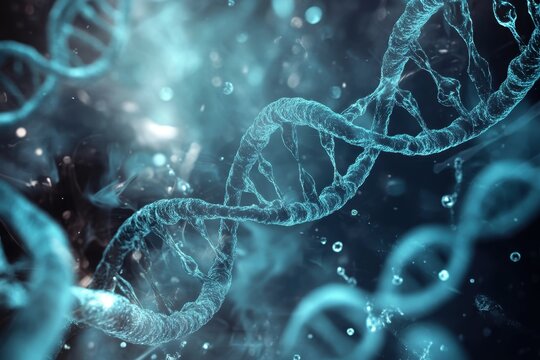 Exploring the intricate structure of DNA in a captivating digital representation